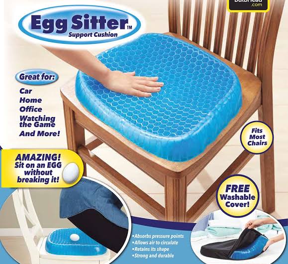 Non Slip Egg Sitter Gel Seat Cushion Soft Sitting Support Pad Cushion For Car And Office Chair Seat.