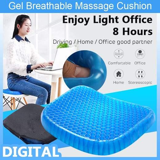 Non Slip Egg Sitter Gel Seat Cushion Soft Sitting Support Pad Cushion For Car And Office Chair Seat.